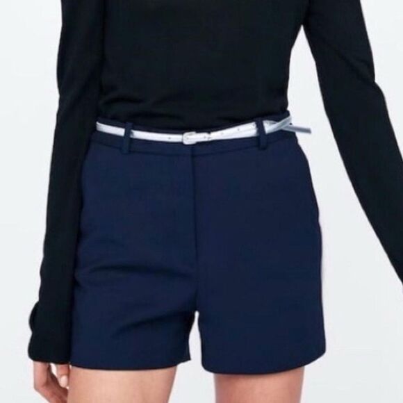 Zara Navy Blue Bermuda Shorts(Size 30) - Picture 1 of 7